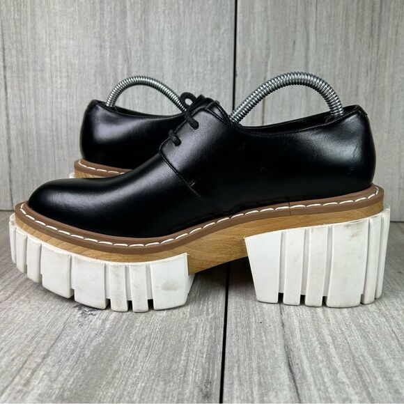 Stella McCartney Emilie Lace Up Platform Chunky Shoes Women’s Size 5.5 35.5 - Picture 2 of 10